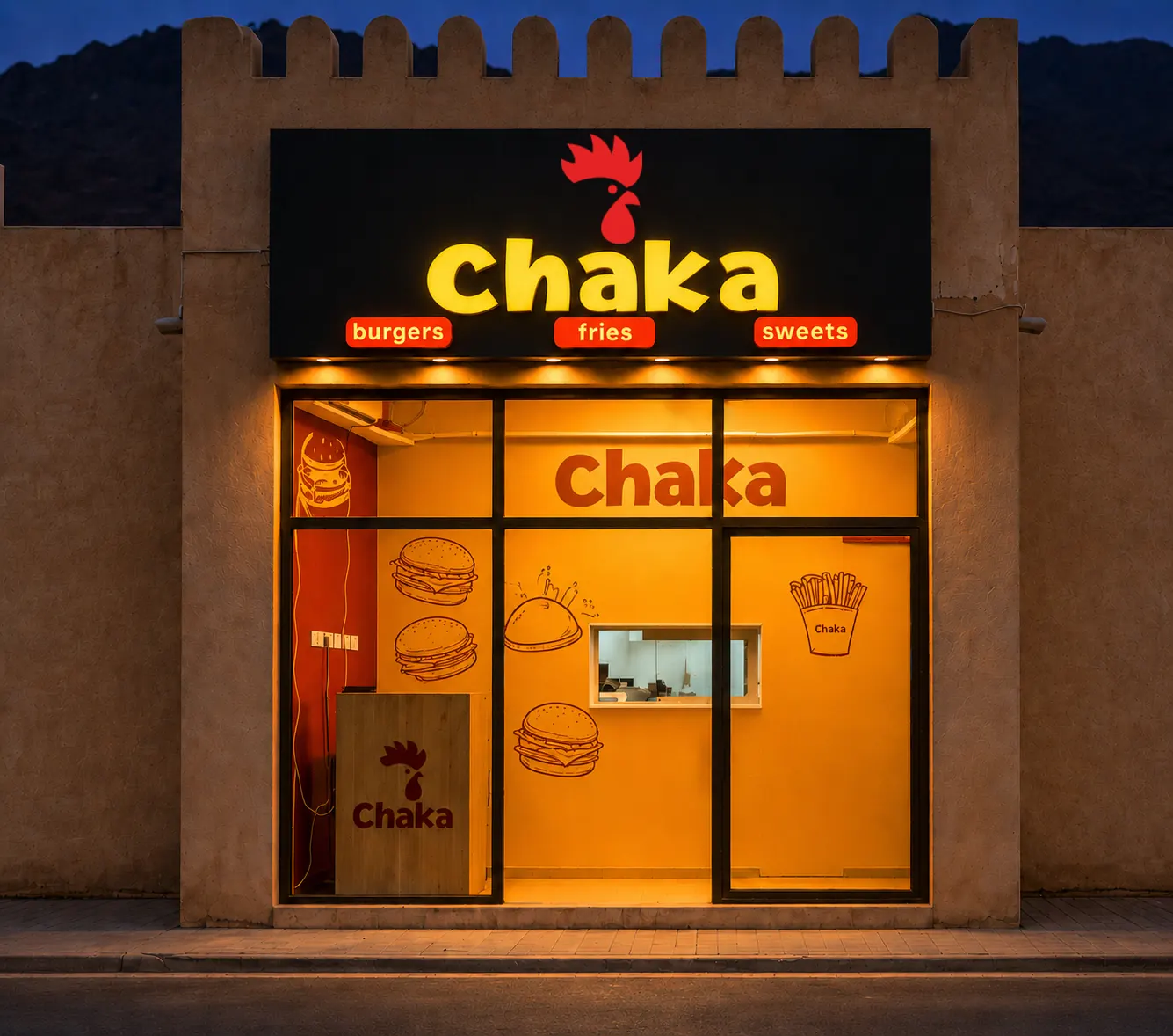 Chaka in Birkat Al Mouz, Oman — neighbourhood burger spot